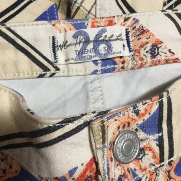 Free People size 26 Just Float On wide leg printed - Picture 4 of 8